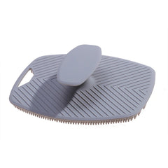 1pc Soft Silicone Exfoliating Brush Cleanser Manual Body Cleansing Scrubber Shower Gentle Massage Bath Brush For Men