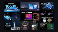 Ulefone Armor 27T 4G THERMAL BY FLIR® Rugged Phone 10600mAh Up to 24GB+256GB  6.78"FHD 120Hz Night Vision Android 14 Smartphone