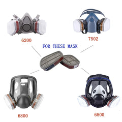6001 6002 6004 Cartridge Box Cotton Filters Set 5N11 For 3m 6200 7502 6800 Masks Dust Gas Chemical Painting Spraying Respirator