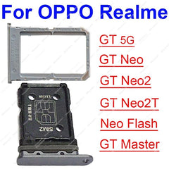 حامل بطاقة SIM لهاتف Realme GT Neo Neo Flash GT Neo2 2T GT Master Explorer 5G Nano محول بطاقة SIM أجزاء حامل البطاقة