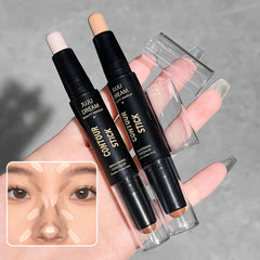 Double-ended Concealer Pen, Contour Stick Dual-purpose, Highlighter Stick, Nose Shadow Contouring Face, Covering Acne Marks
