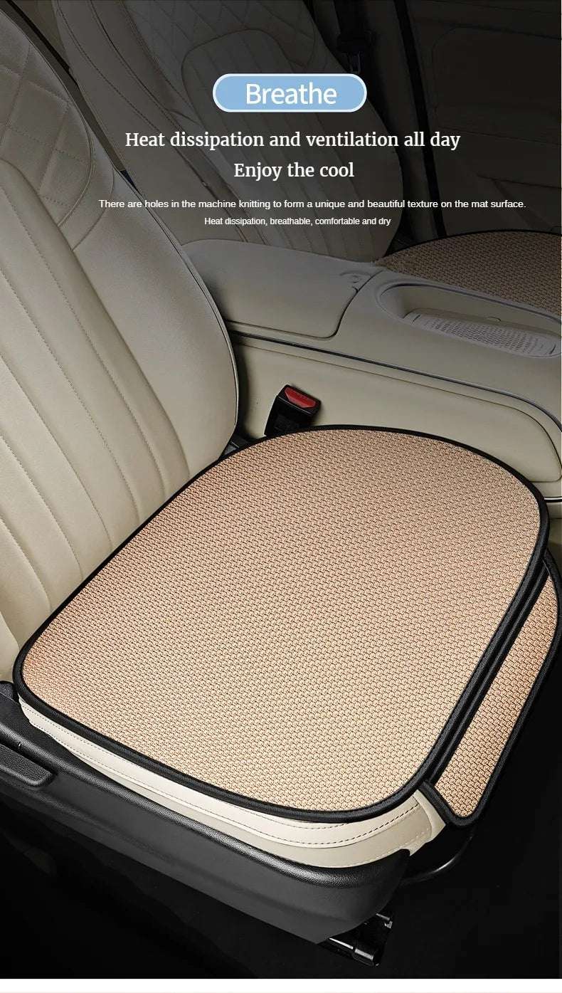 Summer Cool  Car Seat Cover  Cool Breathable  Fabric Car Front Seat Cushion/Rear Seat  Cushion/Three -piece