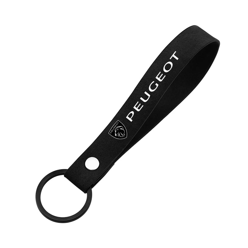 Car Key ring Key Fobs Suede Rope for Peugeot 206 307 308 3008 207 208 407 508 2008 5008 Car Key Chain car styling Accessories