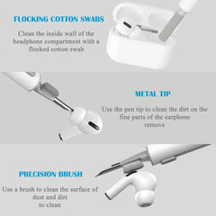 3 in 1 Sliding Cleaning Pen for  Earphones Brush for Airpods 3 Pro Series Case Headsets Cleaners Earbuds Cleaning Tools