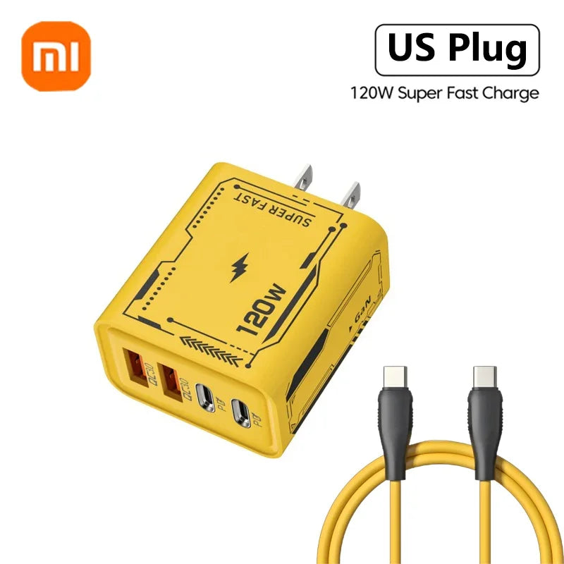 Xiaomi Original 120W Charger Ultra Fast Charging Type-C GaN Phone Charger USB-C QC 3.0 Phone Charger Adapter For iPhone Samsung