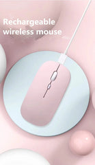 Macaron Rechargeable Wireless Bluetooth Mouse 2.4G USB Mice For Android Windows Tablet Laptop Notebook PC For IPAD Mobile