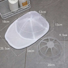 Washing Machine Hat Wash Protector Cap Cleaner Laundry Bag Small Clothes Wash Bag Anti-Deformation Mesh Organizer Zip Bags