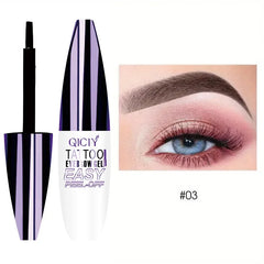 Waterproof Peel-off Semi Permanent Eyebrow Gel Natural Lasting Eye Brow Liquid Tearing Tattoo Tint Cream Cosmetics