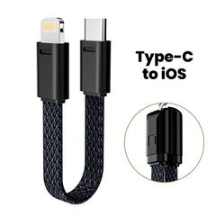 Olaf 60W USB Type C to Type C Cable Data Short Cable For iPhone 15 16 Samsung Xiaomi Fast Charging USB C to ios Cable Keychain