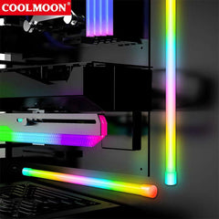 COOLMOON ARGB LED Strip Light 5V 3Pin/Small 4Pin Diamond Magnetic Colorful Atmosphere DIY Lamp Bar for PC Computer Case Chassis
