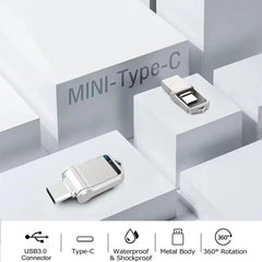 محرك أقراص فلاش USB Type-c 2 في 1 من شاومي بسعة 2 تيرابايت 3.2 بوصة، نقل عالي السرعة، قرص معدني مقاوم للماء، عالمي للهواتف المحمولة والكمبيوتر
