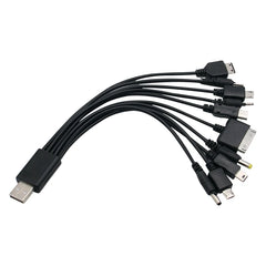 كابل شاحن الهاتف المحمول متعدد المنافذ من USB إلى كابل USB 10 إلى 1 لأجهزة Samsung وXiaomi وHuawei وGoogle وOPPO وVivo