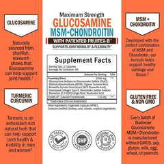 Glucosamine MSM Chondroitin Curcumin - Helps Support Sciatic Nerve Care and Joint Health - for Men & Women - Vegetarian Capsules