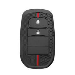 Soft Silicone Car Key Cover Holder Shell For Toyota Hilux 2021 Revo Yaris RAV4 2015 Auris 2013 Innova 2Buttons Remote Keychain