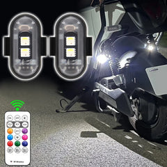 1-6PCS Wireless LED Drone Strobe Light for Motorcycle Car Bike Remote Control Warning Light Indicator Light USB Charging 8Colors