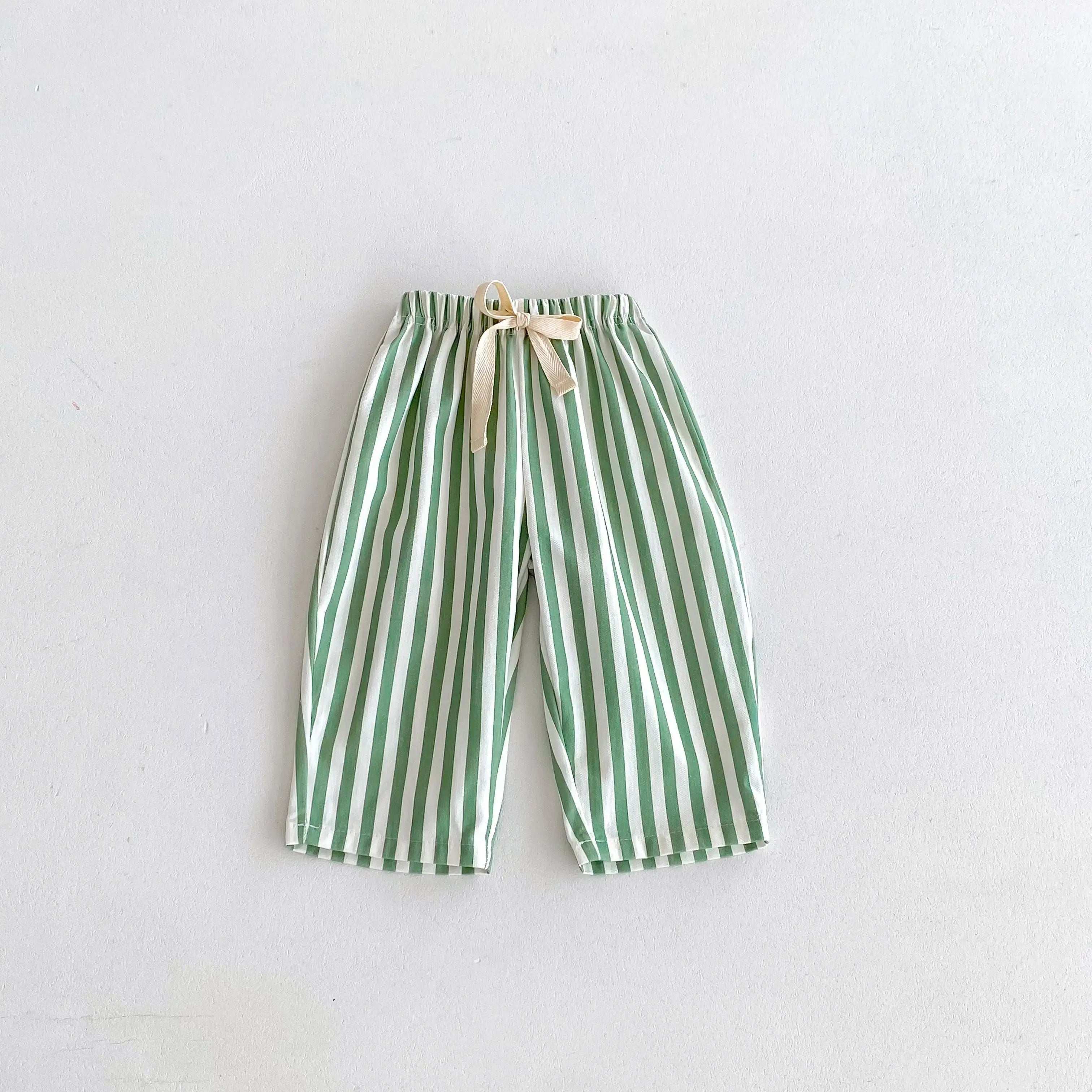 Fashion Striped Trousers For Children's Clothes Summer Thin Loose Casual Kids Harem Pants Toddler Costume Boys Girls Long Pant