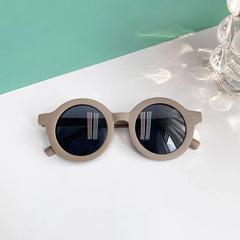 2023 New Kids Cute Checker Panel Color Round UV400 Sunglasses Baby Girls Outdoor Sun Protection Sunglasses Children Sun Glasses