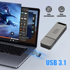 محرك أقراص فلاش USB 3.0 الأصلي من شاومي بسعة 2 تيرابايت وسعة تخزين كبيرة ونقل عالي السرعة وسعة تخزين مقاومة للماء