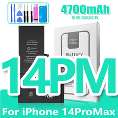 0 Cycle High Capacity Battery For iPhone 11 11Pro 12Pro 12 13 14 13Pro 14Pro Max Mini Phone Bateria + Free Tool Kit