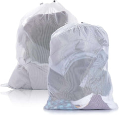 Large Size Laundry Mesh Bag Solid Color Drawstring Laundry Bag Anti-snagging Anti-deformation Mesh Clothes Washing Bag 60x90cm