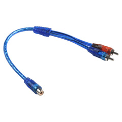 2Pcs Set RCA Audio Cable "Y" Splitter Adapter Computer 1 Female To 2 Males Cord 12 Inch Cables For Home Audio