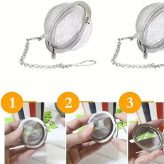 1 Pc Stainless Steel Tea Ball, 2.04 Inch Mesh Tea Infuser Strainers Premium Tea Filter Tea Interval Diffuser For Loose Leaf Tea A