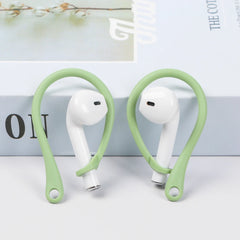 زوج واحد من خطاف الأذن المصنوع من السيليكون المضاد للضياع لسماعات Apple AirPods 1 2 3 Pro الرياضية المضادة للسقوط، خطاف أذن لاسلكي، خطاف أذن أبيض وأسود
