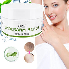 GZE Underarm Scrub with Peppermint, Aloe Vera and Walnut Shell Powder, Underarm Scrub Helps on Removing Odor, Deep Cleanse
