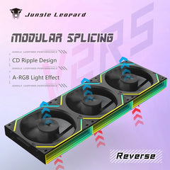 مروحة Jungle Leopard Interstellar V2RS 120 مم ARGB Modular Wireless Splicing Infinite Mirror Ventilador