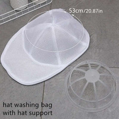 Washing Machine Hat Wash Protector Cap Cleaner Laundry Bag Small Clothes Wash Bag Anti-Deformation Mesh Organizer Zip Bags