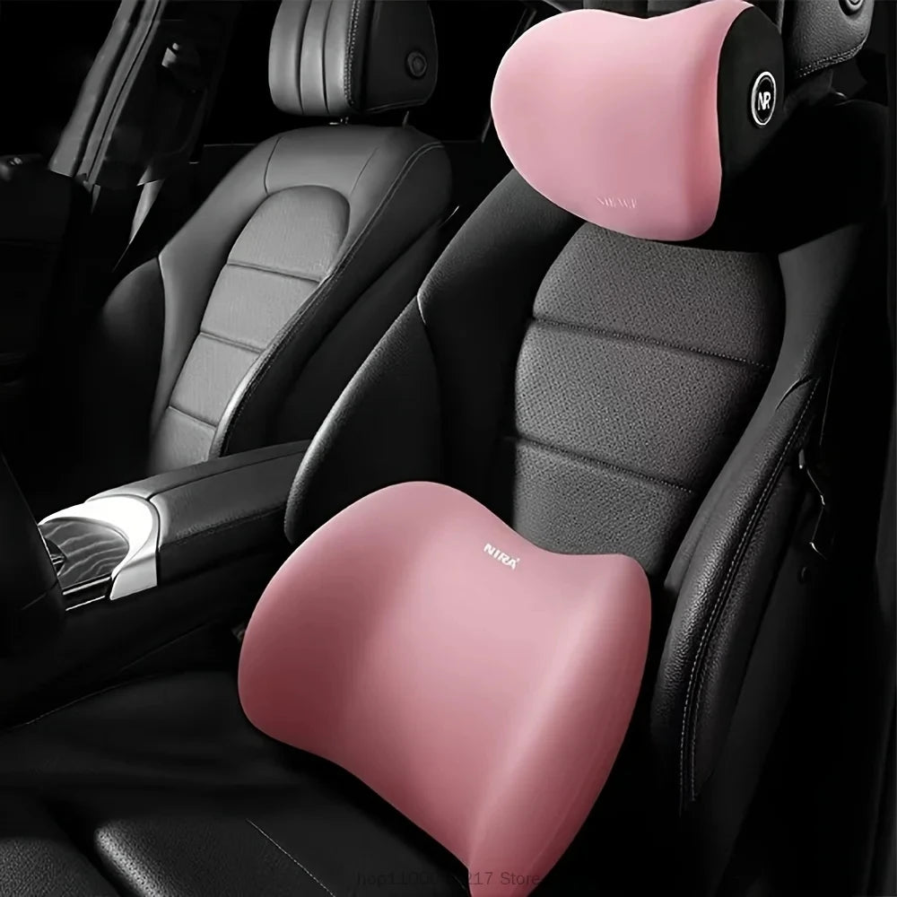 Ergonomic Memory Foam Car Seat Cushion - Lumbar Support & Neck Pillow For All-Season ComfortSynthetic Fiber Car Accessories