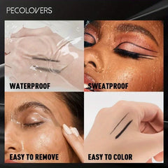3PCS Waterproof Lasting Matte Eyeliner Gel Pencil Black Quick Drying Sweatproof Smudge Proof Natural Eye Liner Gel Pen Makeup