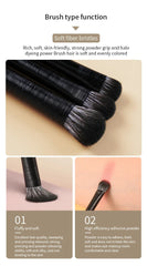 6PCS Eyes Makeup Brushes Set Professional Soft Contouring Eyeshadow Eyeliner Eyebrow Brush Women Facial Beauty Cosmetic Tool