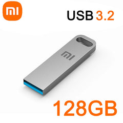 محرك أقراص فلاش USB 3.2 فائق السرعة من شاومي بسعة 2 تيرابايت، محرك أقراص USB صغير معدني، محرك أقراص USB من النوع C، قرص مقاوم للماء، محرك أقراص SSD U
