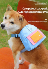 Waterproof Pet Backpack For Dogs Puppy Bag With Harness Collar Outdoor Travel Dog Snacks Backpack French Bulldog Dog Accessories