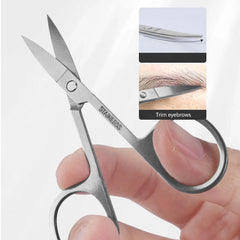 Eyebrow Tweezer Set,6 Pcs Tweezers Set for Women, Precision Tweezer for Eyebrows with Curved Scissors for Ingrown Hair