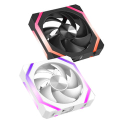 مروحة تبريد JUMPEAK CS120 ARGB مقاس 360 مم 240 مم قابلة للتكديس وتوصيل PWM صامتة 120 مم مراوح RGB لألعاب الكمبيوتر ومبرد المياه