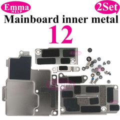 2Set Inner Metal Cover Plate Mainboard inner Iron with Screws For iPhone 13 12 15 Pro Max 14 Plus Bracket Holder Screw Parts