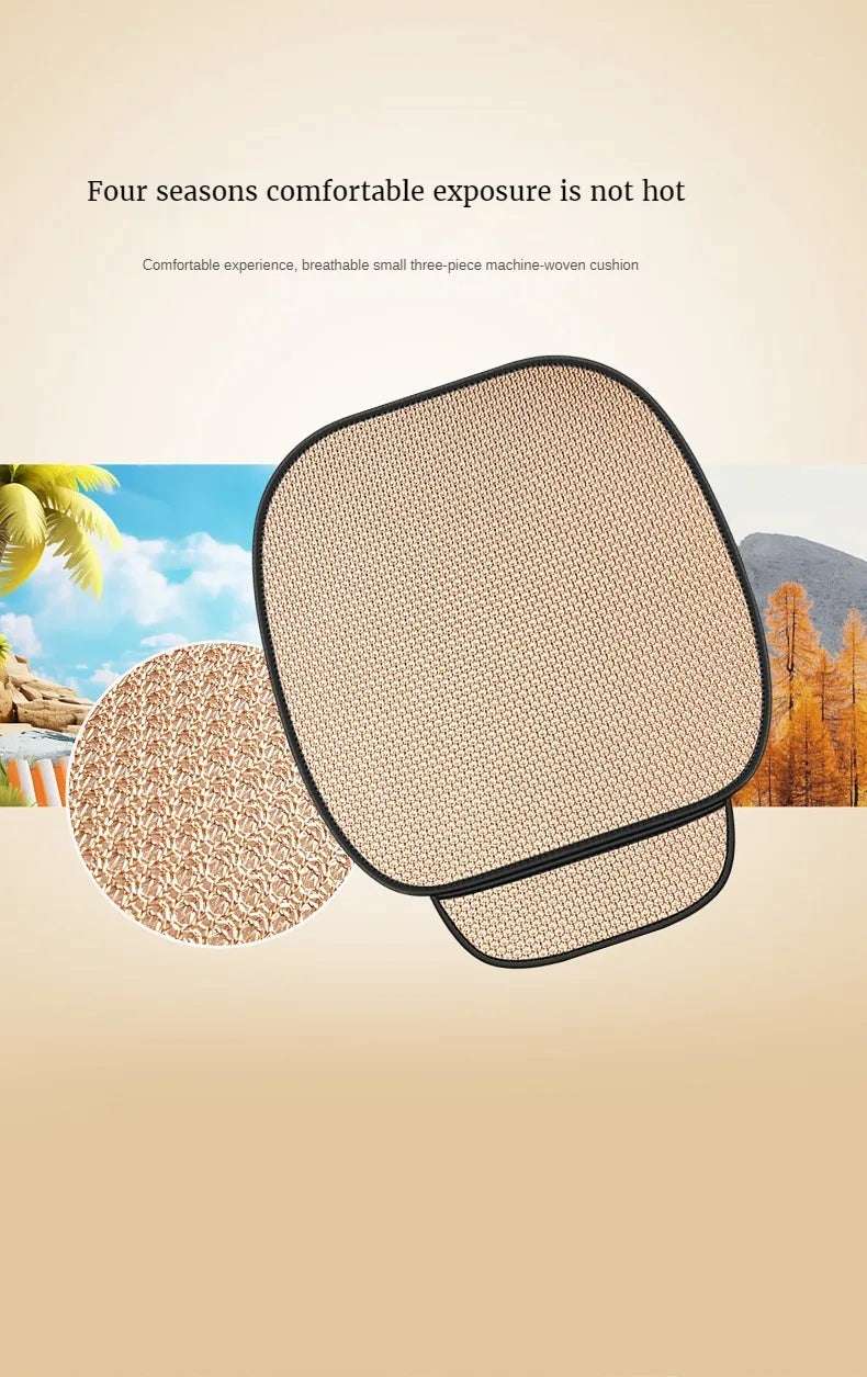 Summer Cool  Car Seat Cover  Cool Breathable  Fabric Car Front Seat Cushion/Rear Seat  Cushion/Three -piece