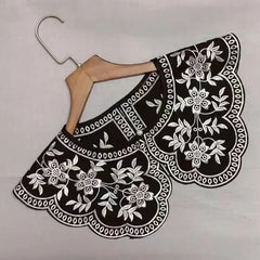 Women Shrugs Lace Hollow Out Female Summer Casual All-match Shawls Simple Scarf-collar Sleeveless Knitted Tops Korean Style Chic