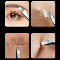 4pcs Set Professional Tweezers Set Perfect For Eyebrow Hair Removal Splinter Very Effortless and Relaxed to Remove