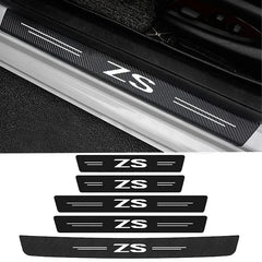 for MG ZS HS Letter Logo Car Door Sill Protector Plate Rear Trunk Bumper Strips Threshold Sticker Anti Scratch Covers