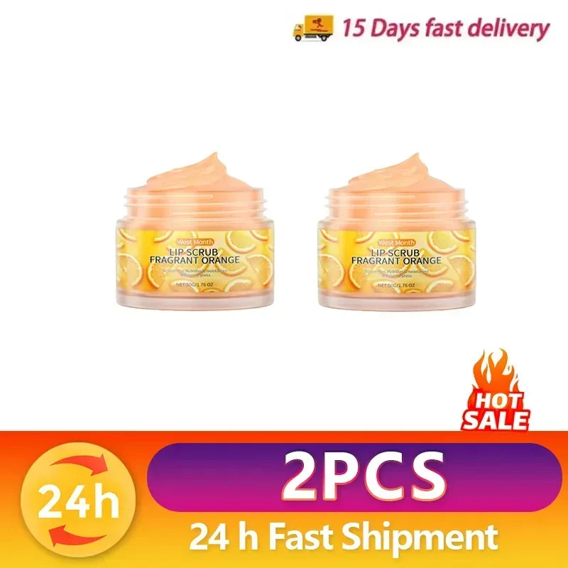 Orange Lip Scrub – Cosmetic Lip Care Product, Dual-Effect, 10g - Mumzar