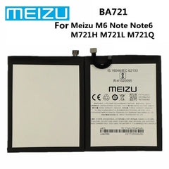 بطارية أصلية 100% BA721 بسعة 4000 مللي أمبير في الساعة لهاتف Meizu M6 Note Note6 M721H M721L M721Q، بطارية هاتف عالية الجودة متوفرة في المخزون