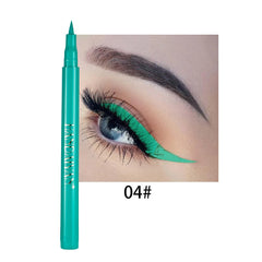 12 color rainbow DIY colored eyeliner is not easy to smudge matte eyeliner pen