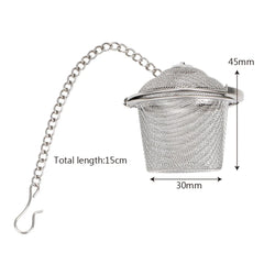 Tea Spice Strainer Seasoning Ball Mesh Herbal Ball Stainless Steel Teakettle Locking Tea Filter Reusable Diameter 4.5cm