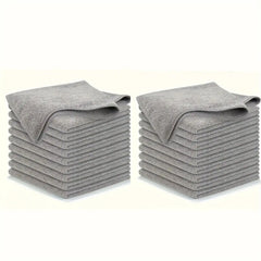 5/10/20pcs Kitchen Towel, Ultra-fine Fiber Light Gray Cleaning Cloth Set, Absorbent, Soft And Stain-removing Cloth - Mumzar