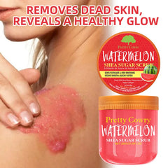 Watermelon Sugar Salt Scrub Natural watermelon extract and sugar-salt formula gently exfoliate and hydrate leaving skin glowing