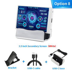 3.5 Inch IPS TYPE-C Secondary Screen DIY Computer Monitor USB-TYPEC Secondary Screen for Windows Built-in Software