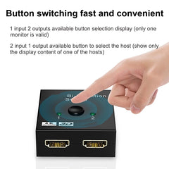 HDMI-compatible Switch Bi-Direction 2.0 Splitter 1x2/2x1 Adapter 2 in 1 out Converter for PS4 Pro/4/3 TV Box 4K Switcher